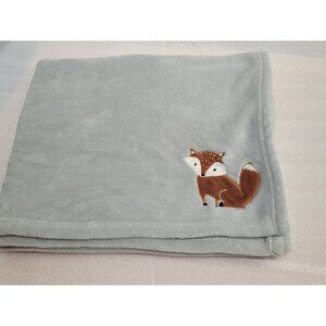 NoJo Baby Blanket Security Fox Gray Plush Unisex Girl Boy Forest Woodland